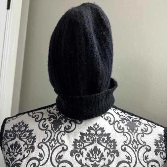 Portolano CASHMERE SLOUCHY RIBBED HAT winter warm beanie hat - Picture 1 of 5